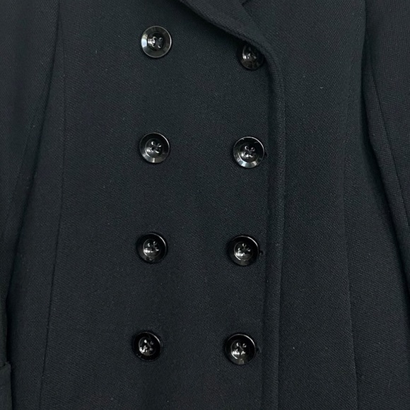 J. Crew Double Breasted Black Wool Peacoat Size 6 - Picture 9 of 16